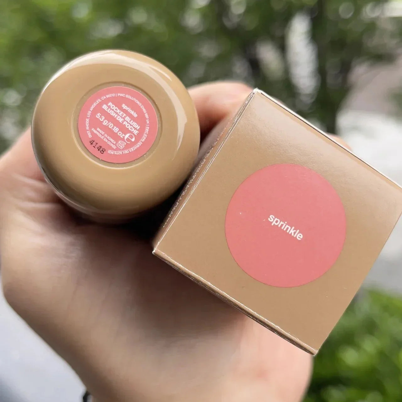 Rhode Cream Pocket Blush Sprinkle – Soft Coral Pink Cheeks & Lips