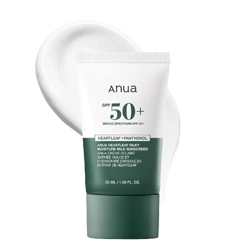Anua Heartleaf Panthenol SPF 50+ soothing daily sunscreen