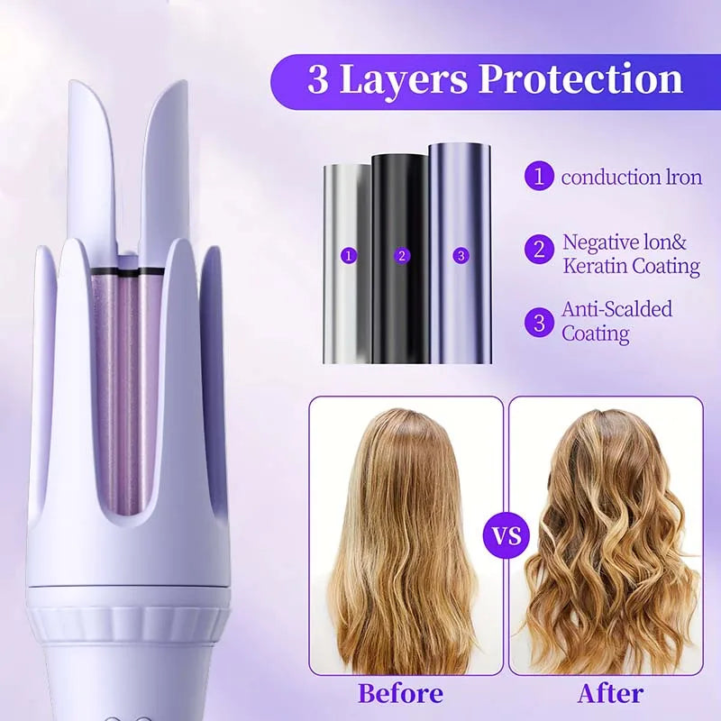 Electric hair curler for long-lasting curls good results 