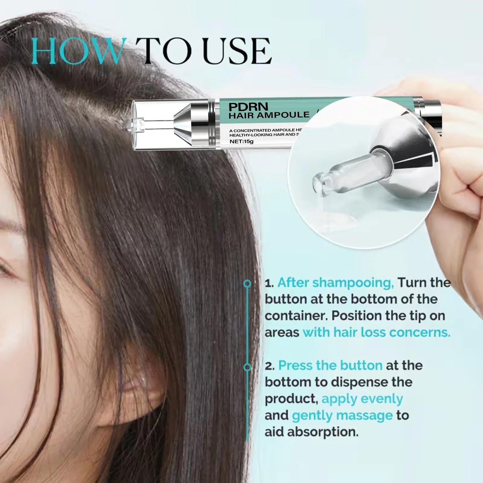 PDRN Hair Ampoule Regenerating Scalp Treatment – Repair & Hair Growth Boosting Serum