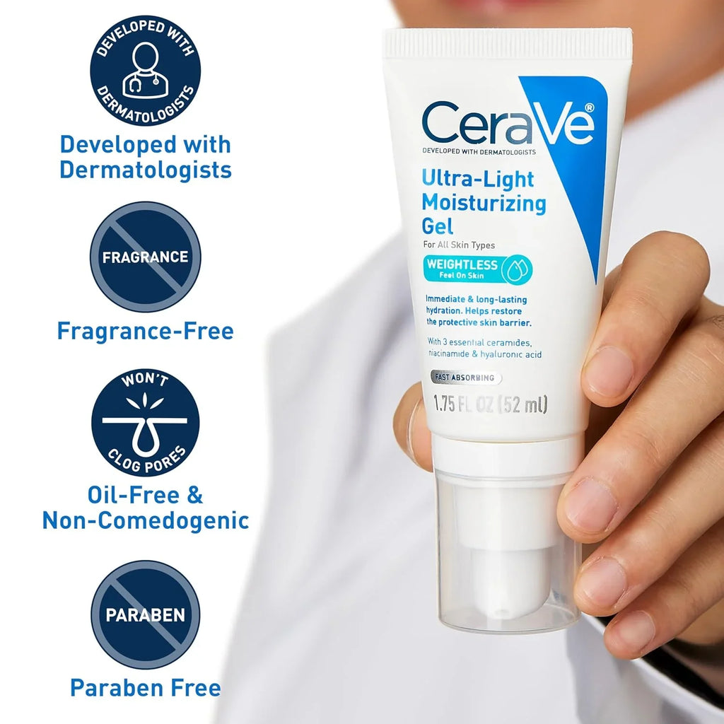 CeraVe gel moisturizer close up