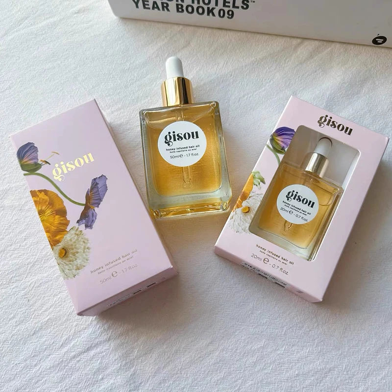 Gisou honey hair oil for shine and frizz control