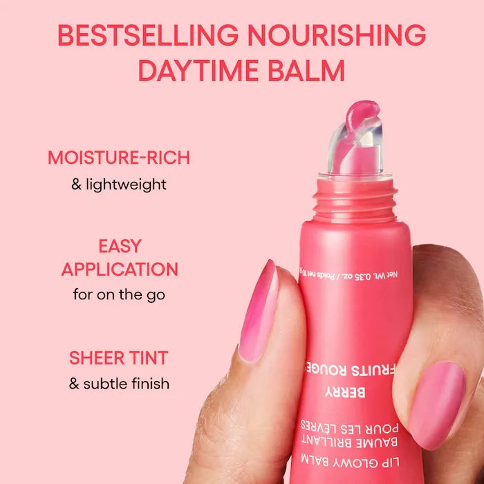 Texture of Laneige Lip Glowy Balm Berry for soft, hydrated lips