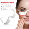 New eye massager with woman using it on a white background