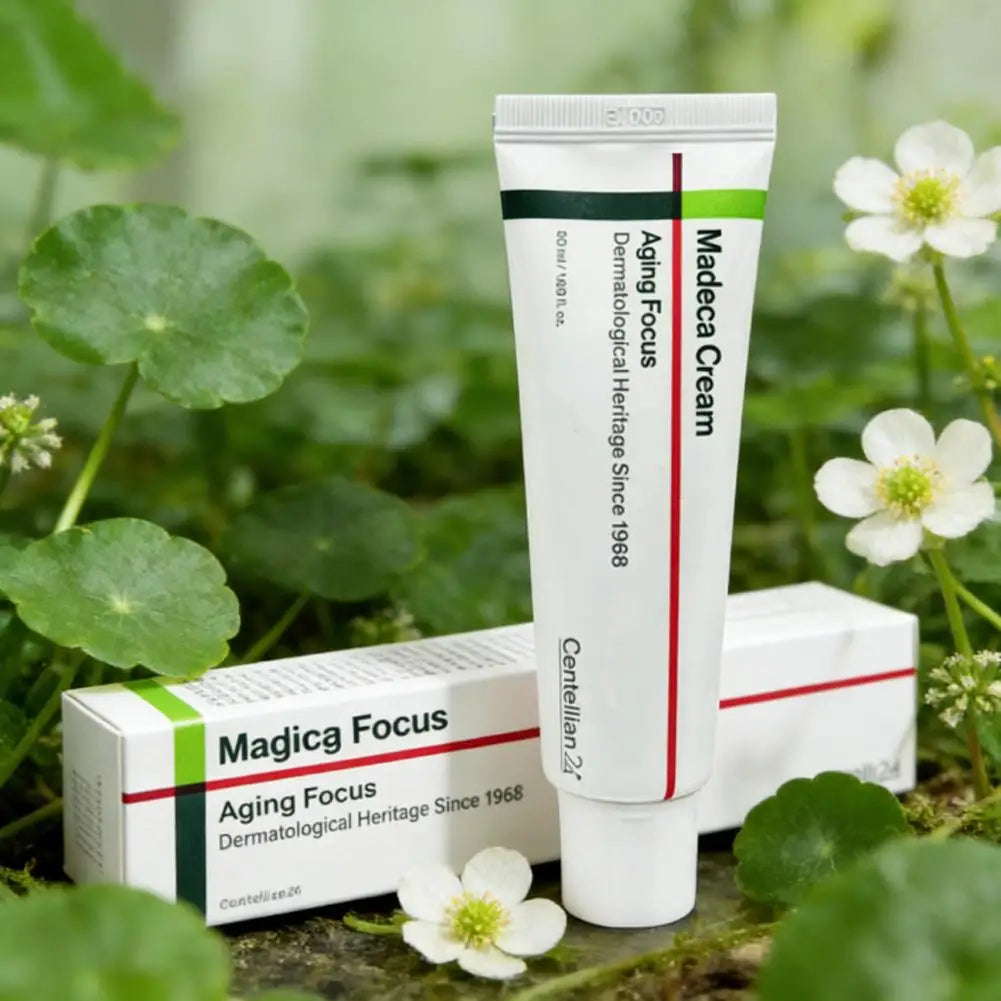 Korean skincare cream with Centella Asiatica and peptides
