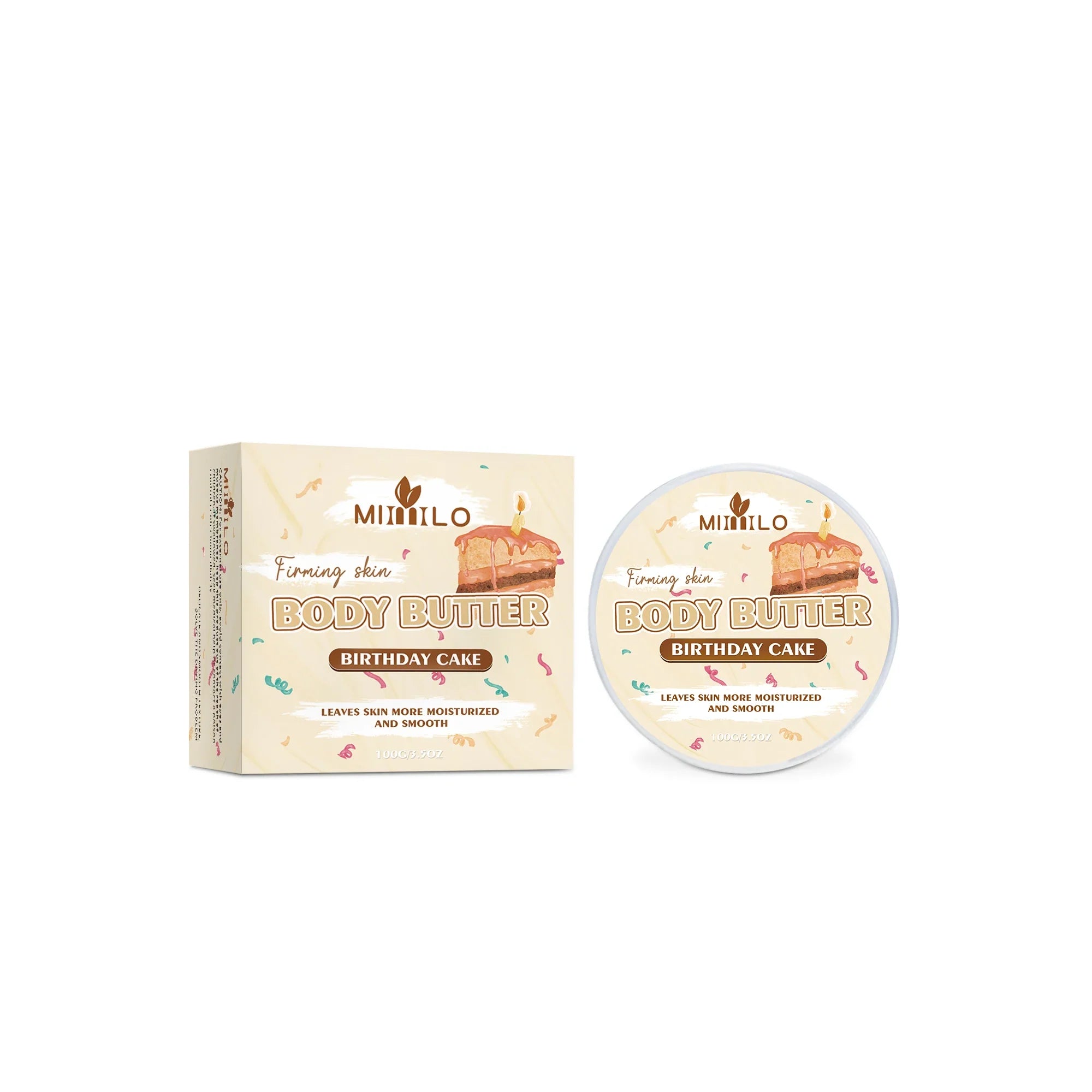 Hydrating body cream that softens skin and creates a silky glazed finish with cake fragrance 