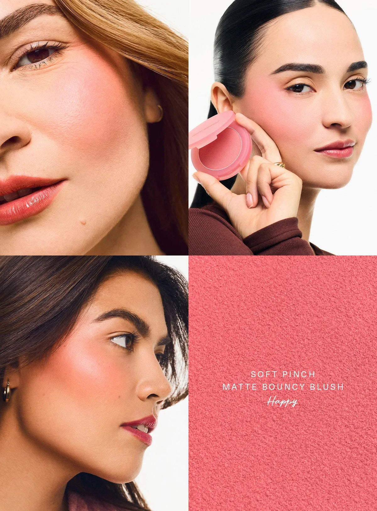Rare Beauty matte bouncy blush happy 
