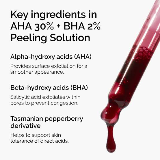 The Ordinary AHA 30% BHA 2% Peeling Solution exfoliating facial 30ml