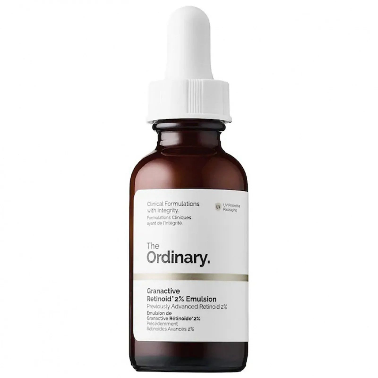 The Ordinary Granactive Retinoid 2% Emulsion lightweight retinoid serum bottle